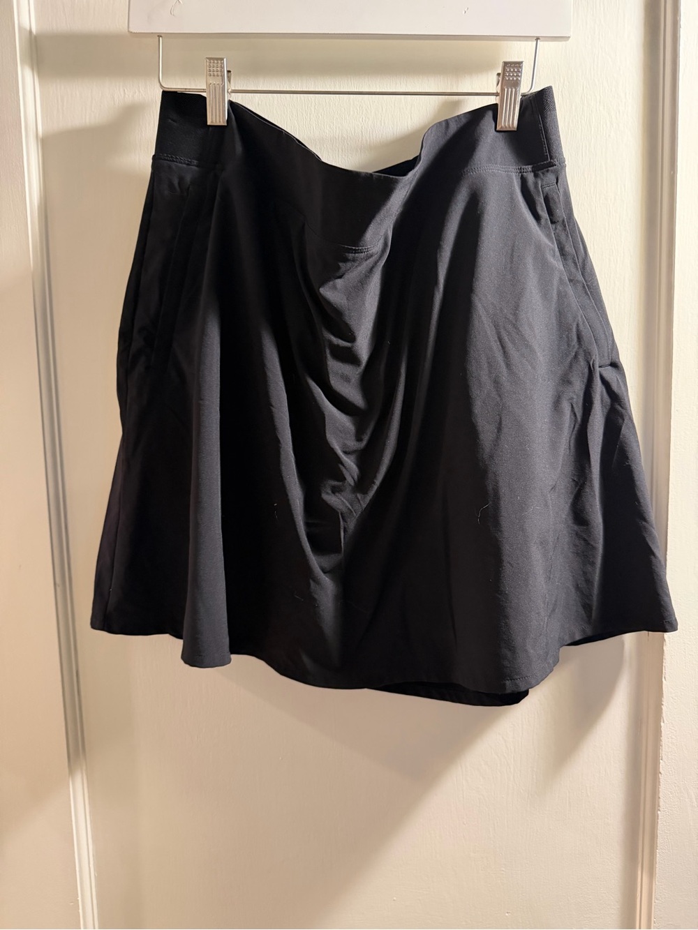Athleta Black A-Line Skort with Front Ruching